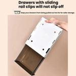 Unsichtbare Aufbewahrungsbox mit ausziehbarer Schublade für Schreibtisch, Schreibwaren und Büroartikel, Mittel Transparent, Mittel Transparent Schwarz, Groß Transparent, Groß Transparent Schwarz, XL Transparent