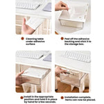 Unsichtbare Aufbewahrungsbox mit ausziehbarer Schublade für Schreibtisch, Schreibwaren und Büroartikel, Mittel Transparent, Mittel Transparent Schwarz, Groß Transparent, Groß Transparent Schwarz, XL Transparent