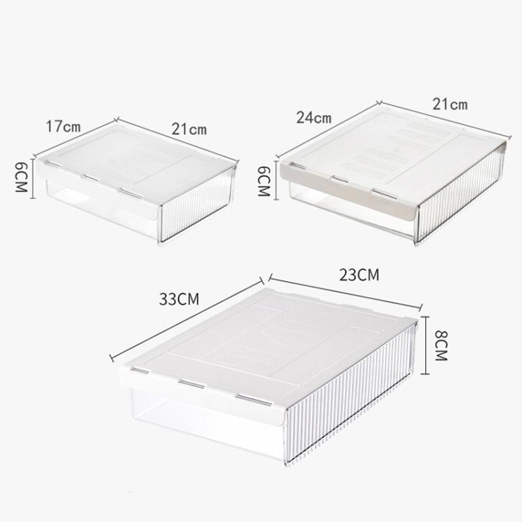 Unsichtbare Aufbewahrungsbox mit ausziehbarer Schublade für Schreibtisch, Schreibwaren und Büroartikel, Mittel Transparent, Mittel Transparent Schwarz, Groß Transparent, Groß Transparent Schwarz, XL Transparent