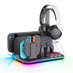ipega 12-in-1 Multifunktions-Ladestation für Nintendo Switch 2/Switch Joy-Con Aufladen, Pro Controller Dock, Lüfter, Game & Headset Aufbewahrungsorganisator, 12-in-1