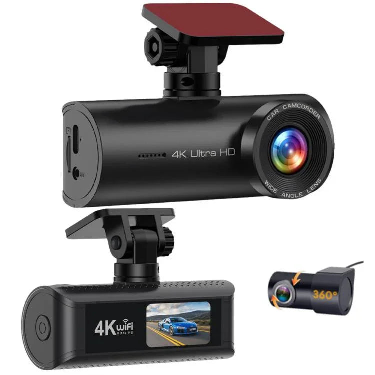4K Smartphone-verbundene WiFi hochauflösende Dual-Aufnahme Auto-Dashcam, Front+Innen, Front+Innen+GPS-Track, Front+Heck, Front+Heck+GPS-Track