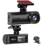 4K Smartphone-verbundene WiFi hochauflösende Dual-Aufnahme Auto-Dashcam, Front+Innen, Front+Innen+GPS-Track, Front+Heck, Front+Heck+GPS-Track