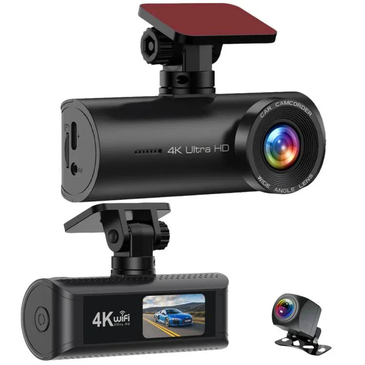 4K Smartphone-verbundene WiFi hochauflösende Dual-Aufnahme Auto-Dashcam, Front+Innen, Front+Innen+GPS-Track, Front+Heck, Front+Heck+GPS-Track