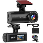 4K Smartphone-verbundene WiFi hochauflösende Dual-Aufnahme Auto-Dashcam, Front+Innen, Front+Innen+GPS-Track, Front+Heck, Front+Heck+GPS-Track