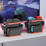 ipega 6-in-1 Multifunktions-Ladestation und Aufbewahrungsständer für Nintendo Switch 2 / Switch Joy-Con mit 14 Spielkartenfächern und 16-Felder-Spielehülle, 6-in-1