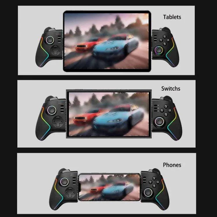 Ipega PG-9122 Ausziehbarer Gaming-Controller mit Hall-Effekt-Joysticks & 6-Achsen-Gyroskop für Android/IOS-Telefone/Tablets, PS4/PS3, Switch, PC Windows