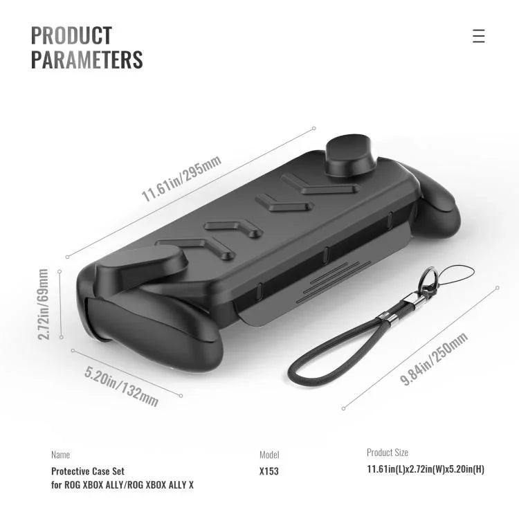 Für ASUS ROG Xbox Ally / Ally X Konsole JYS Vollschutzhülle TPU Basis & harte ABS Oberschale mit Ständer, Vollschutzhülle