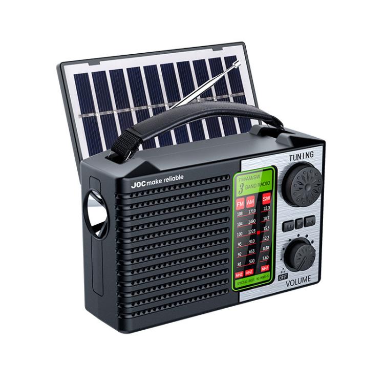 JOC TG-099BT-S Vollband Solar-Radio mit Taschenlampe Tragbares Bluetooth-Radio, JOC TG-099BT-S