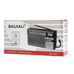 BAIJIALI BJL-667 FM AM SW Mehrbandradio Tragbares Radio mit eigenem Drehknopf, BAIJIALI BJL-667