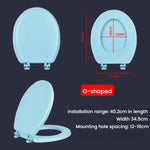 Verdicker EAV Toilettensitzbezug Schaumstoff Weicher Toilettensitzbezug, Weiß O-förmig, Blau O-förmig, Weiß V-förmig, Blau V-förmig