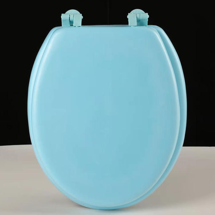Verdicker EAV Toilettensitzbezug Schaumstoff Weicher Toilettensitzbezug, Weiß O-förmig, Blau O-förmig, Weiß V-förmig, Blau V-förmig