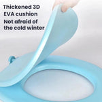 Verdicker EAV Toilettensitzbezug Schaumstoff Weicher Toilettensitzbezug, Weiß O-förmig, Blau O-förmig, Weiß V-förmig, Blau V-förmig