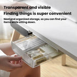 Hidden Under-Desk Drawer Storage Box Drill-Free Organizer Box, Transparent White Small, Transparent Black Small, Matte Black Medium, Matte Transparent Medium, Transparent Black Large, Transparent White Large, Matte White Large, Matte Black Large       ...