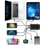 6 Type-C+4 USB Multi-Port 660W Hochleistungs-Gallium-Nitrid-Schreibtischladegerät, US-Stecker, UK-Stecker, EU-Stecker, AU-Stecker