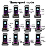 4 Type-C+2 USB Multi-Port 240W Dynamische Anzeige Gallium-Nitrid-Ladegerät, AU-Stecker, US-Stecker, EU-Stecker, UK-Stecker