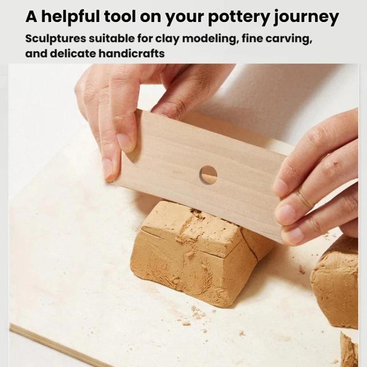 Pottery Clay Carving Art Soft Pottery Wooden Tools Handmade DIY Wooden Skeleton Knife, 5pcs /Pack Wooden Tools