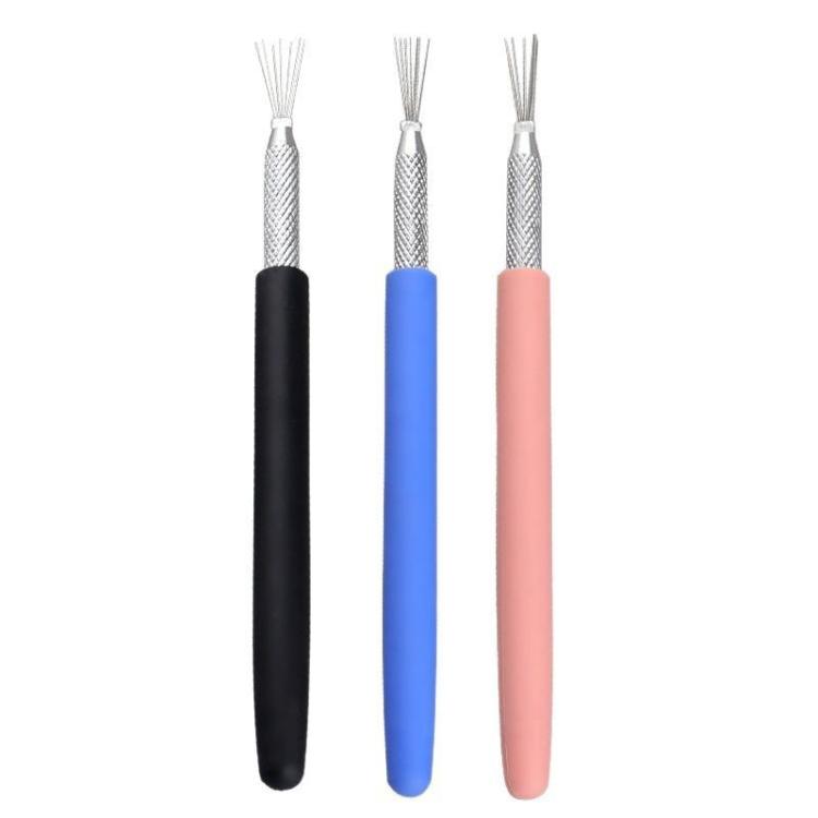 3er Set Weiche Töpferlehm Modellier-Skulpturwerkzeuge Lehmstruktur-Pinsel DIY Hilfsmittel, 3er Set Strukturpinsel