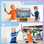 STARTRC GAMES Gamepad Sportset Fechten Tennisschläger Rennlenkrad, für Nintendo Switch 2 14-in-1