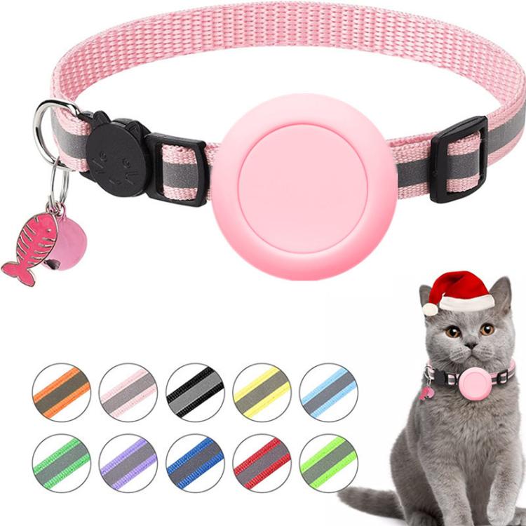 Für AirTag 2. Gen / AirTag 1. Gen Wasserdichter Silikonhalter Katzenhalsband mit Sicherheits-Schnellverschluss und Fisch- & Glockenanhänger