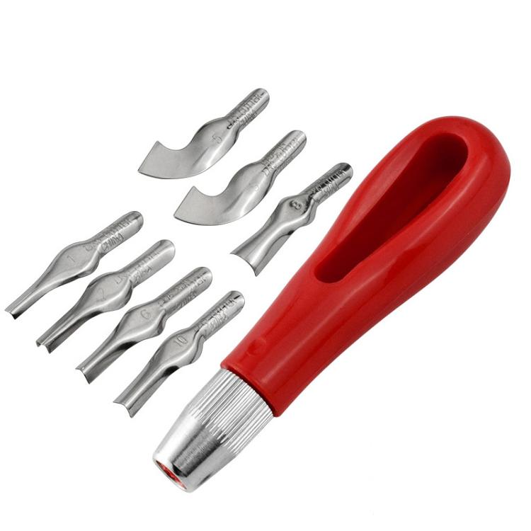 Druckgrafik-Graviermesser Set Holz-Graviermesser Kombinationswerkzeug, 8 Stück /Set
