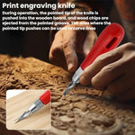 Druckgrafik-Graviermesser Set Holz-Graviermesser Kombinationswerkzeug, 8 Stück /Set