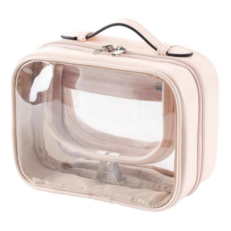 APJ083 Reise transparente wasserdichte Kosmetiktasche tragbare große Kulturtasche mit Handgriff