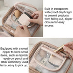 APJ083 Reise transparente wasserdichte Kosmetiktasche tragbare große Kulturtasche mit Handgriff