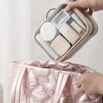 APJ083 Reise transparente wasserdichte Kosmetiktasche tragbare große Kulturtasche mit Handgriff