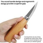 Sharpening Scraping Wooden Spoon Knife Beech Handle Woodworking Carving Knife, 2pcs /Set Scraping Wooden Spoon