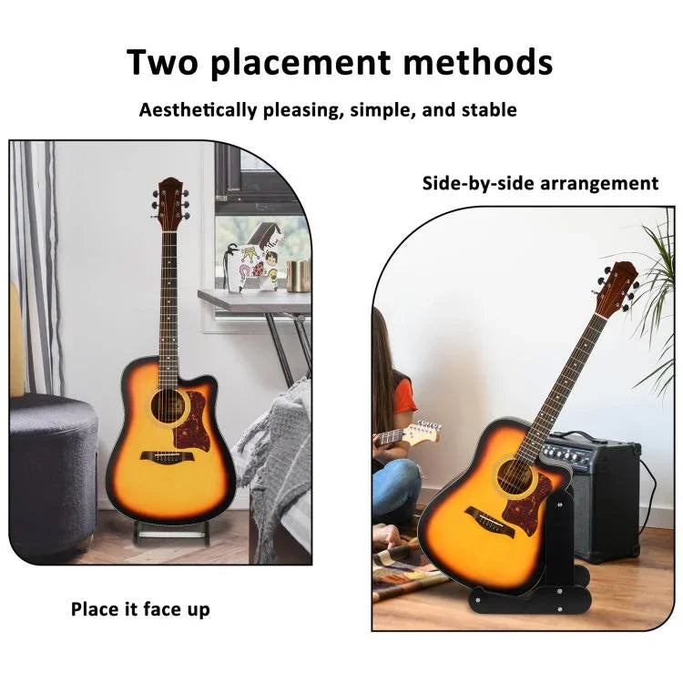 Vertikaler Gitarrenständer aus Holz für 39–41-Zoll-E-Gitarren, Akustikgitarren und Klassikgitarren zur Aufbewahrung und Präsentation