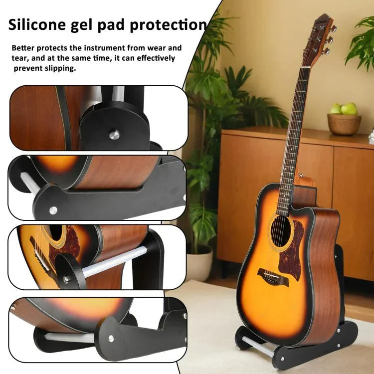 Vertikaler Gitarrenständer aus Holz für 39–41-Zoll-E-Gitarren, Akustikgitarren und Klassikgitarren zur Aufbewahrung und Präsentation