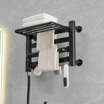Smart Touchscreen Display Elektrischer beheizter Handtuchhalter Bad-Trockengestell, Klein Schwarz Rechtsverdrahtung, Klein Schwarz Linksverdrahtung