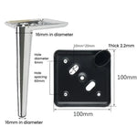 Sofa Nachttisch Beine TV-Ständer Stützen Couchtisch Metallbeine, 13 cm, 15 cm, 17 cm