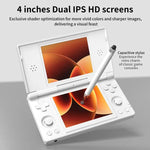 ANBERNIC RG DS Flip Dual-Screen Handheld-Spielkonsole 4-Zoll IPS-Touchscreen KI-Gaming-Gerät 3+32G