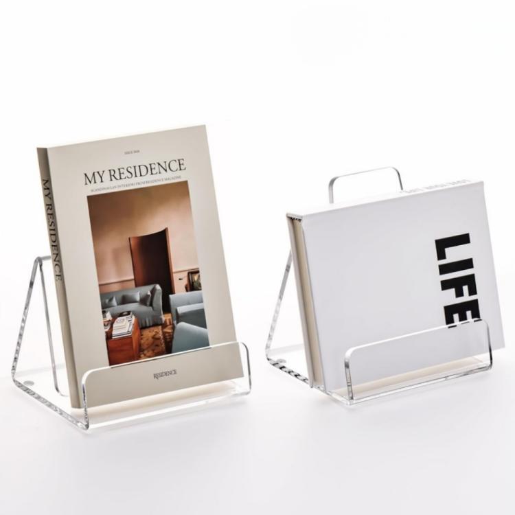 Acryl-Buch- und Broschürenständer für Büro, Zuhause, Restaurant, Einzel, Doppel