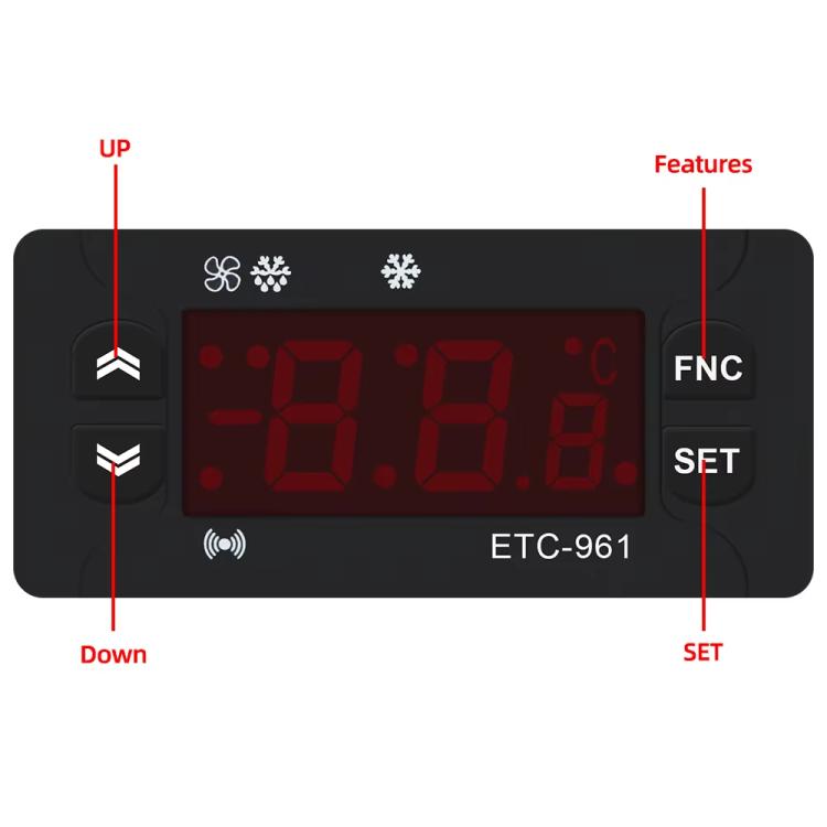 220V ETC-961 Temperaturregler mit Kühlungs-, Abtau-, Alarm- und Kalibrierfunktionen, ETC-961 220V