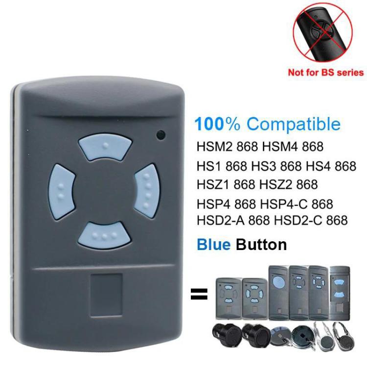 Für HORMANN HSM2 / HSM4 868MHZ Kabellose 4-Tasten Garagentor-Fernbedienung, 4-Tasten