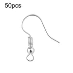 50 Stück Edelstahl Ohrstecker & Ohrhaken DIY Schmuckzubehör, Stahl Gerader Stab, Gold Gerader Stab, Stahl Kreuz, Gold Kreuz