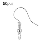50 Stück Edelstahl Ohrstecker & Ohrhaken DIY Schmuckzubehör, Stahl Gerader Stab, Gold Gerader Stab, Stahl Kreuz, Gold Kreuz