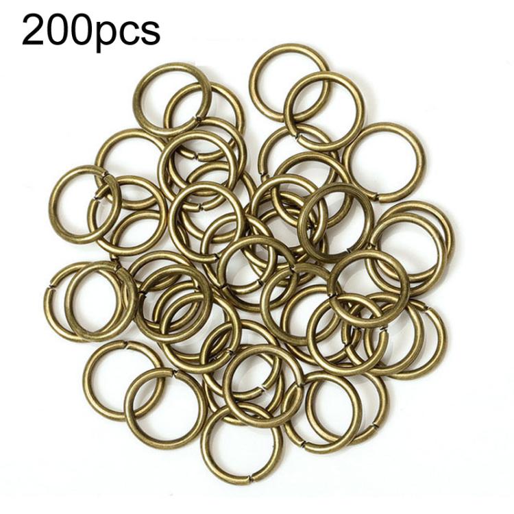 200 Stück handgemachte Schmuck-Binderinge zum Selbermachen, 0,5 x 3 mm, 0,5 x 4 mm, 0,7 x 5 mm, 0,9 x 6 mm, 1,0 x 7 mm, 1,0 x 8 mm, 1,2 x 9 mm, 1,2 x 10 mm, 1,2 x 12 mm