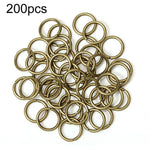 200 Stück handgemachte Schmuck-Binderinge zum Selbermachen, 0,5 x 3 mm, 0,5 x 4 mm, 0,7 x 5 mm, 0,9 x 6 mm, 1,0 x 7 mm, 1,0 x 8 mm, 1,2 x 9 mm, 1,2 x 10 mm, 1,2 x 12 mm