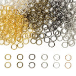 200 Stück handgemachte Schmuck-Binderinge zum Selbermachen, 0,5 x 3 mm, 0,5 x 4 mm, 0,7 x 5 mm, 0,9 x 6 mm, 1,0 x 7 mm, 1,0 x 8 mm, 1,2 x 9 mm, 1,2 x 10 mm, 1,2 x 12 mm