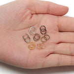 200 Stück handgemachte Schmuck-Binderinge zum Selbermachen, 0,5 x 3 mm, 0,5 x 4 mm, 0,7 x 5 mm, 0,9 x 6 mm, 1,0 x 7 mm, 1,0 x 8 mm, 1,2 x 9 mm, 1,2 x 10 mm, 1,2 x 12 mm