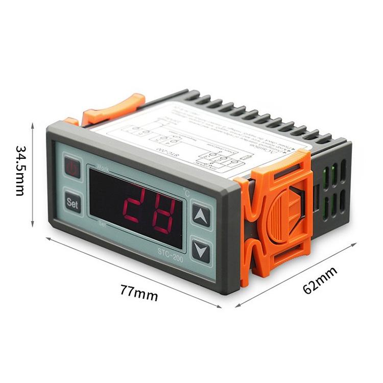 STC-200 Temperaturregler für Kühl- & Kühlgeräte mit Kühl-/Heizfunktion und Alarm, STC-200 220V