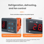 STC-9200 Mikrocomputer Temperaturregler - 3-Modus Ausgang für Kühlung, Abtauen & Lüftersteuerung, Universal für Kühl- und Kühlgeräte