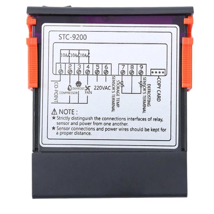 STC-9200 Mikrocomputer Temperaturregler - 3-Modus Ausgang für Kühlung, Abtauen & Lüftersteuerung, Universal für Kühl- und Kühlgeräte