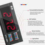 ETC-200+ Digitaler Temperaturregler mit Kühlung, Heizung, Abtauverzögerung & Alarm, 220V Englische Version, 110V Englische Version