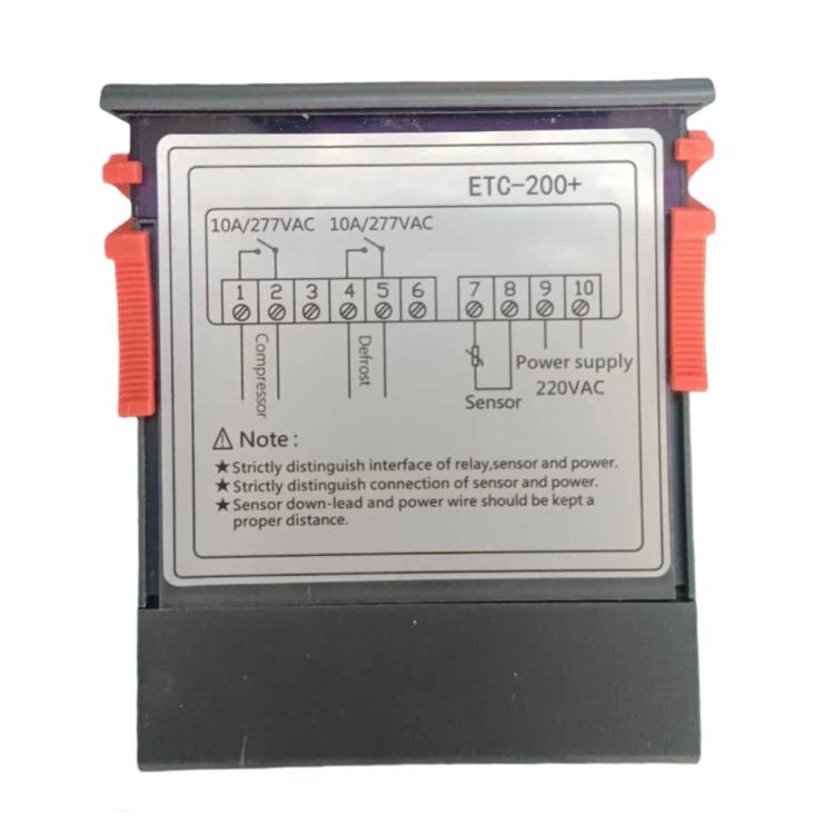 ETC-200+ Digitaler Temperaturregler mit Kühlung, Heizung, Abtauverzögerung & Alarm, 220V Englische Version, 110V Englische Version