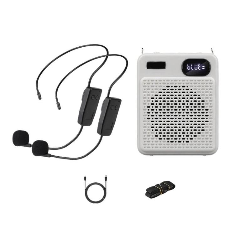DIYO-1125 Multifunctional Outdoor High-Volume Microphone With Battery Display Teacher Classroom Voice Amplifier, Wireless Single Mic White, Wireless Single Mic Black, Wireless Single Headwear White, Wireless Single Headwear Black, Wireless Dual Mic Whi...