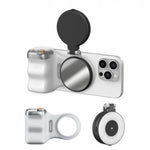 TELESIN Magnetische Handyhalterung Fotografiegriff Fernbedienungsassistent, Weißer Kameragriff+Silbernes Aufhelllicht, Weißer Kameragriff+Stativ+Silbernes Aufhelllicht, Weißer Kameragriff+Weißes Aufhelllicht, Weißer Kameragriff+Stativ+Weißes Aufhelllicht